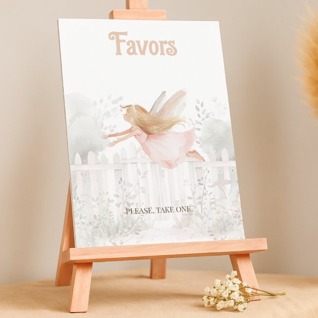 Blonde Fairy Baby Shower Favors Table Sign (Creator Uploaded)
