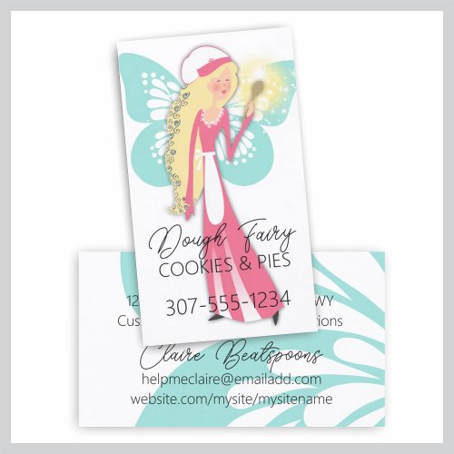 cute chef fairy cooking baking business cards