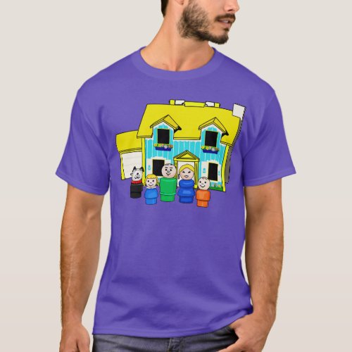 Blonde Family With Yellow House T_Shirt