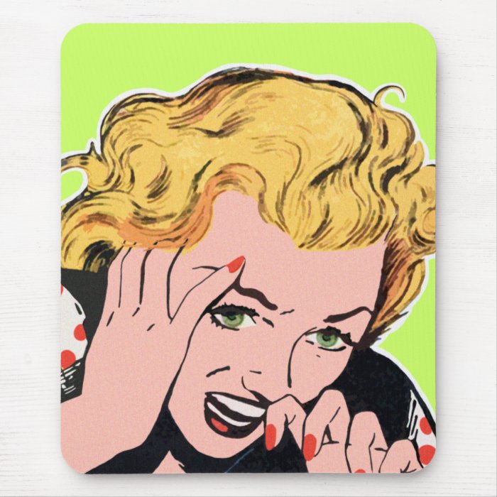 Blonde Fantasy Vintage Comic Mouse Pads