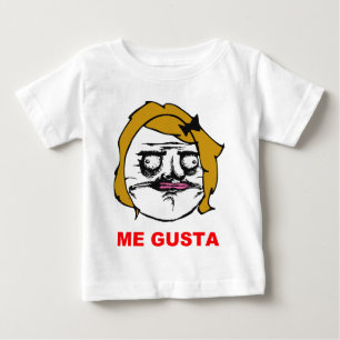Blonde Female Me Gusta Comic Rage Face Meme Baby T-Shirt