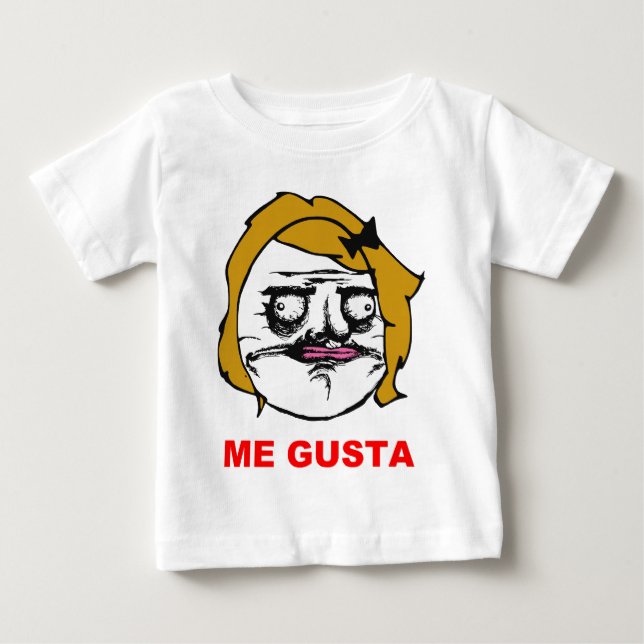 Blonde Female Me Gusta Comic Rage Face Meme Baby T-Shirt (Front)