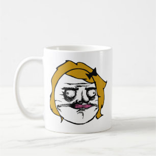 Blonde Female Me Gusta Comic Rage Face Meme Coffee Mug