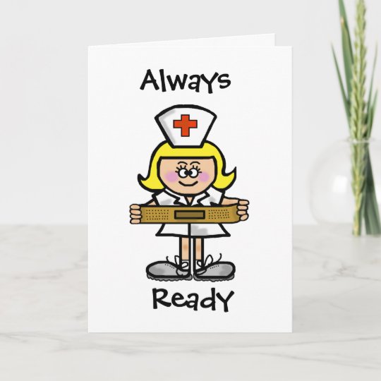 Blonde Female Nurse Greeting Card Customize It. | Zazzle.com