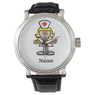 Blonde Female Nurse Watch Customize It!