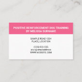 Blonde Girl And Dogs Personalizable Dog Trainer Business Card (Back)