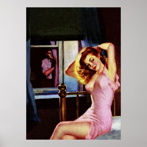 Blonde Girl and Pervert Vintage Pulp Cover Art
