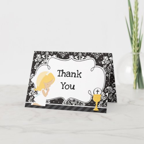 Blonde Girl First Communion  'Thank You'