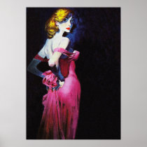 Blonde Girl In Pink Dress Vintage Pulp Cover