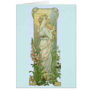 Blonde Girl in White Cards