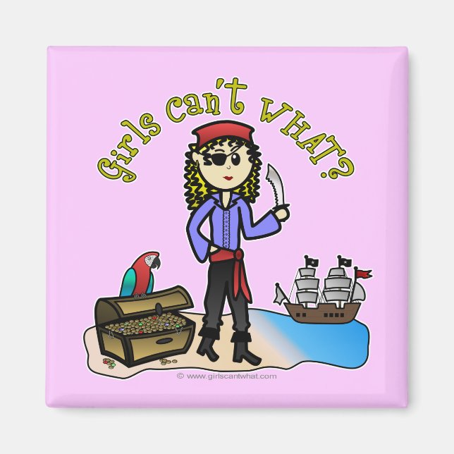 Blonde Girl Pirate Magnet (Front)