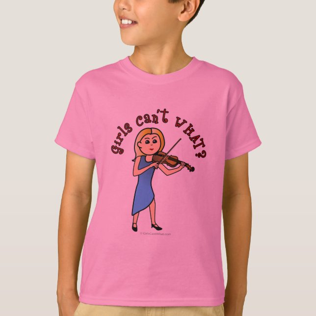Blonde Girl Playing Violin T-Shirt (Front)