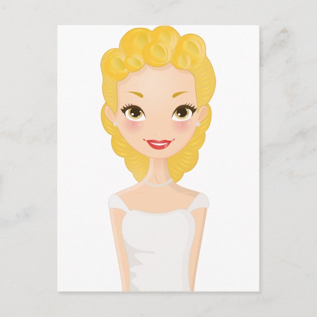 Blonde Girl Postcard (Front)