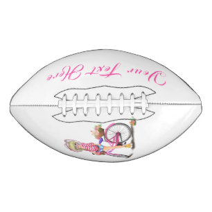 Blonde Girl with Pink Bike Football