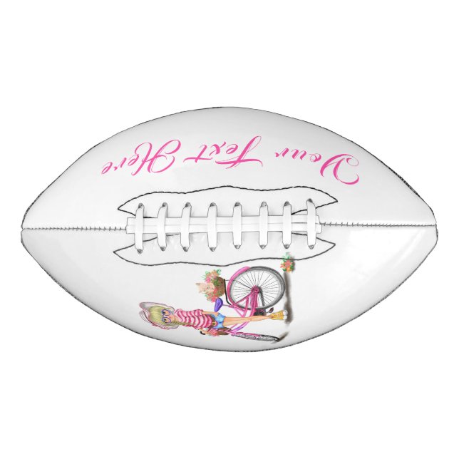Blonde Girl with Pink Bike Football (Front)