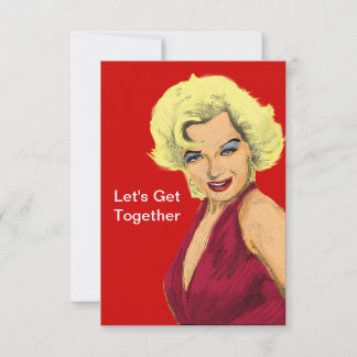 Blonde Glamour Girl Invitation