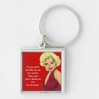Blonde Glamour Girl Keychain