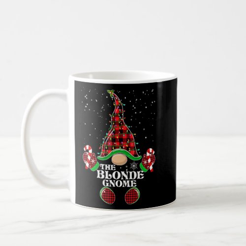 Blonde Gnome Buffalo Plaid Matching Family Christm Coffee Mug