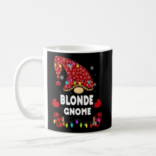 Blonde Gnome Buffalo Plaid Matching Family Christm Coffee Mug