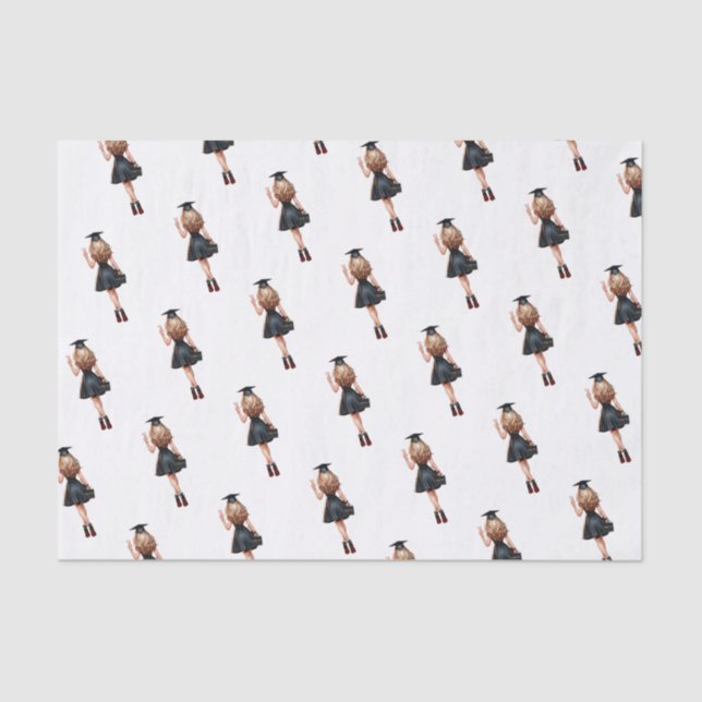 Blonde Graduate 'I Did It!' Tissue Paper  (Front)