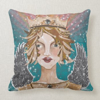 Blonde Guardian Angel Princess Priestess Paloma  Throw Pillow by TigerLilyStudios at Zazzle
