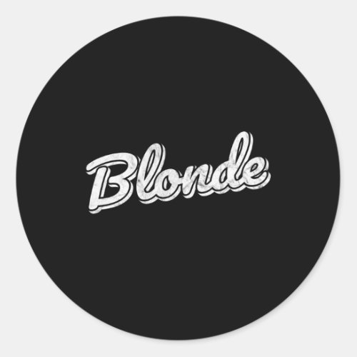Blonde Hair Color For Blond Hairstyle Classic Round Sticker