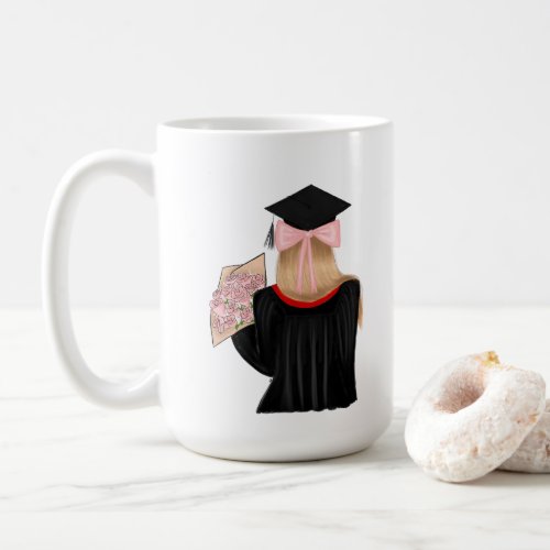 Blonde Hair Coquette Graduate Congratulations  Coffee Mug