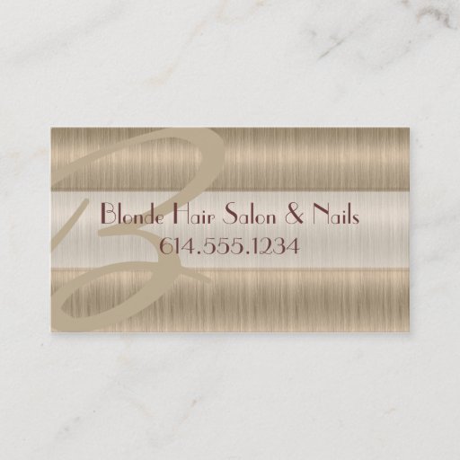 Customizable Blonde Hair Salon Stylist Unique Business Cards