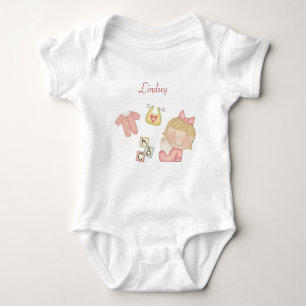 Blonde Haired Baby Girl - ABC's Baby Bodysuit