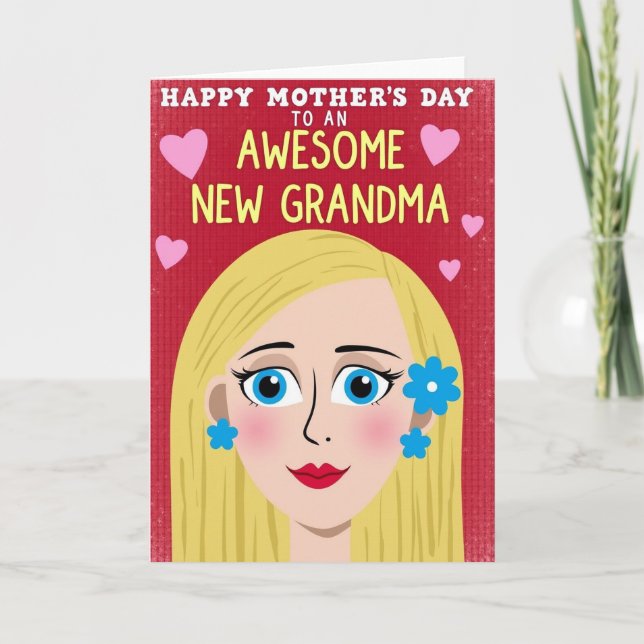 Blonde Haired Mothers Day Card (Front)