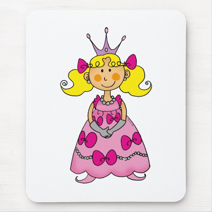 Blonde haired princess mouse mat