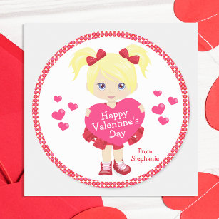 FLYAB 207Pcs Valentines Stickers for Kids, Cute Smile Face Heart Cupcake  Key Stickers, Valentine Labels Stickers for Envelope Seals Card Boxes