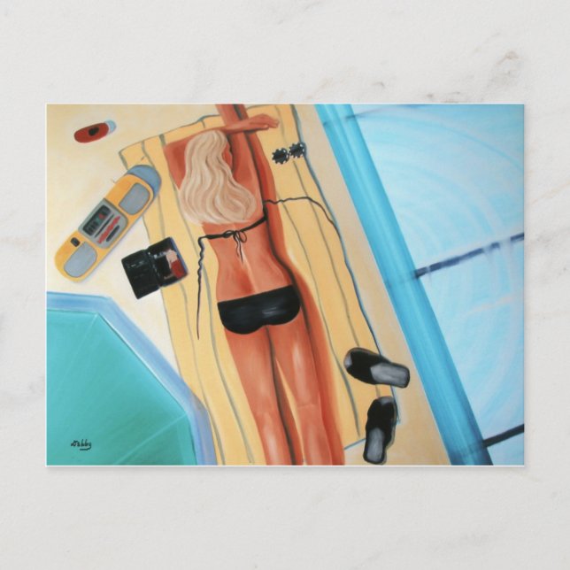 Blonde in Black Postcard (Front)