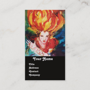 BLONDE IN RED Monogram Beauty ,Makeup, Hair Salon Business Card