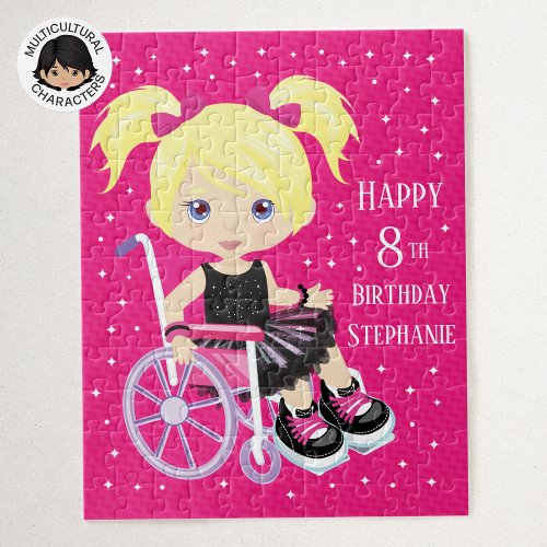 Blonde in Tutu Wheelchair Jigsaw Puzzle