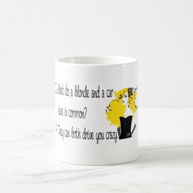 Blonde joke coffee mug (Center)