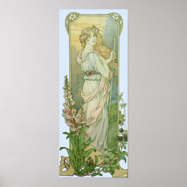 Blonde Lady in White Poster (Front)