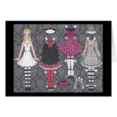 Blonde Lolita Paper Doll Blank Card (Front Horizontal)