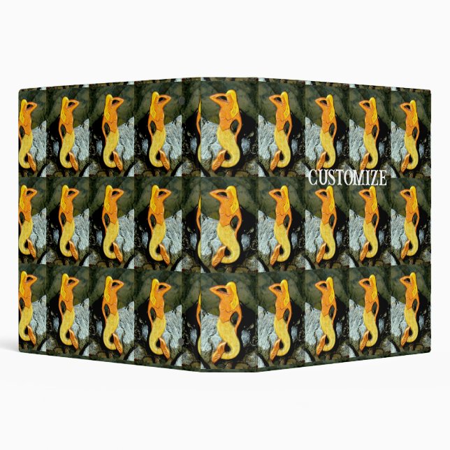 blonde lookout mermaid 3 ring binder (Background)