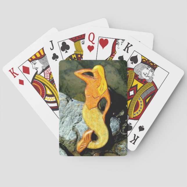 blonde lookout mermaid poker cards (Back)