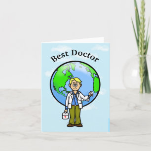 Blonde Male Doctor Greeting Card