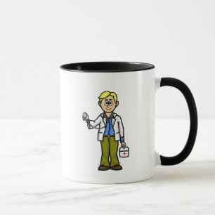 Blonde Male Doctor with Medical Bag Mug