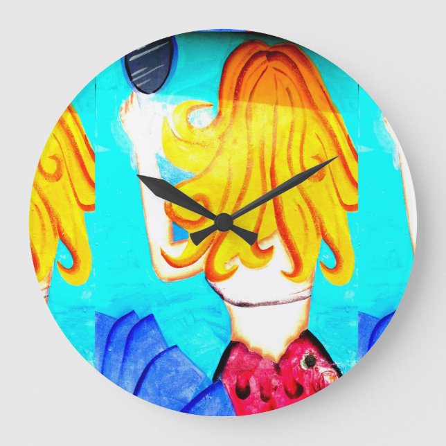 blonde mermaid clock (Front)
