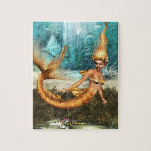 Blonde Mermaid Jigsaw Puzzle