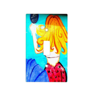 blonde mermaid light switch cover