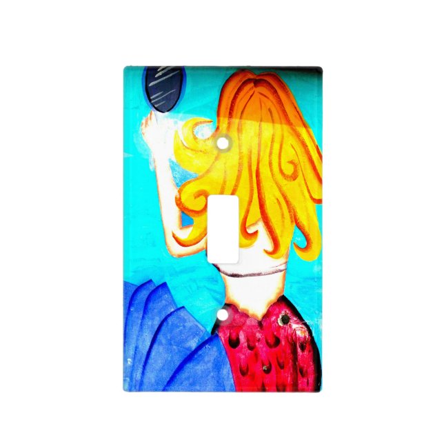 blonde mermaid light switch cover (Front)