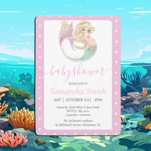 Blonde Mermaid Party Baby Shower Under The Sea