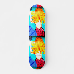 blonde mermaid skateboard deck