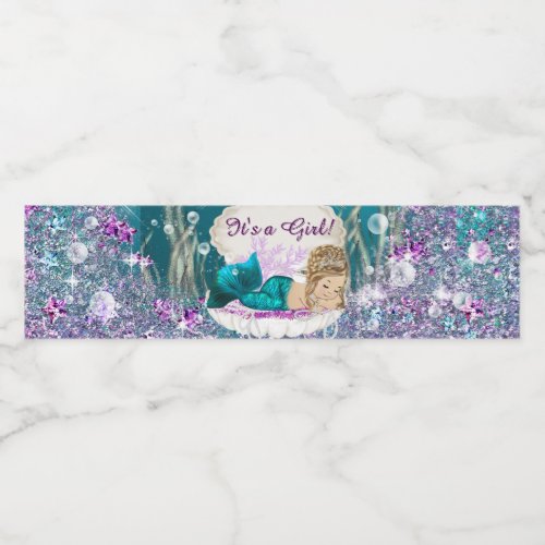 Blonde Mermaid Water Bottle Labels