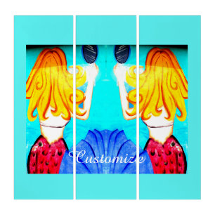 blonde mermaid with mirror Thunder_Cove Triptych